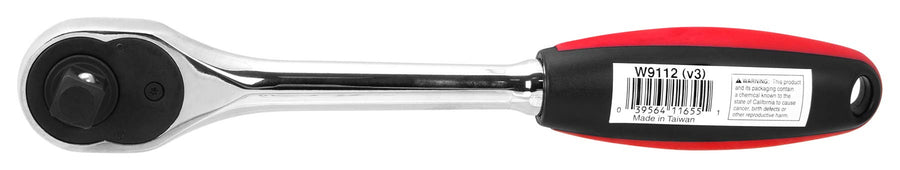 W9112 Performance Tool Dual Drive Ratchet with 3/8-Inch and 1/2-Inch Heads, 72 Gear Teeth and Rubber Cushion Grip Handle