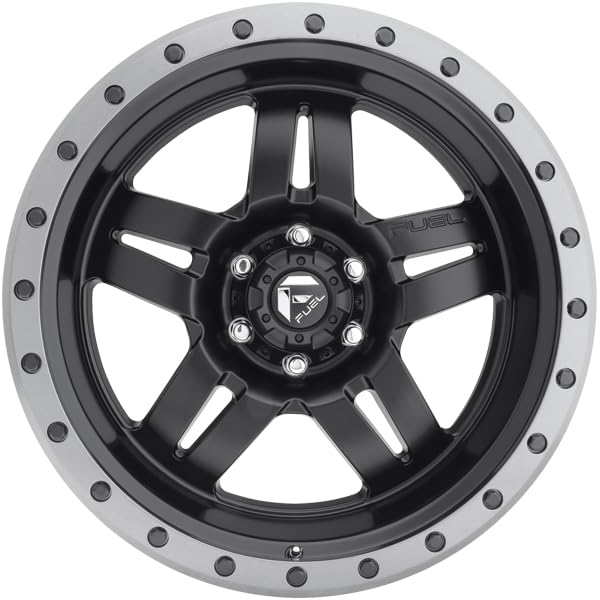 D557 ANZA FUEL OFF-ROAD 18X8, 6X120, 5.56, 27mm MATTE BLACK GUN METAL RING - D55718809455