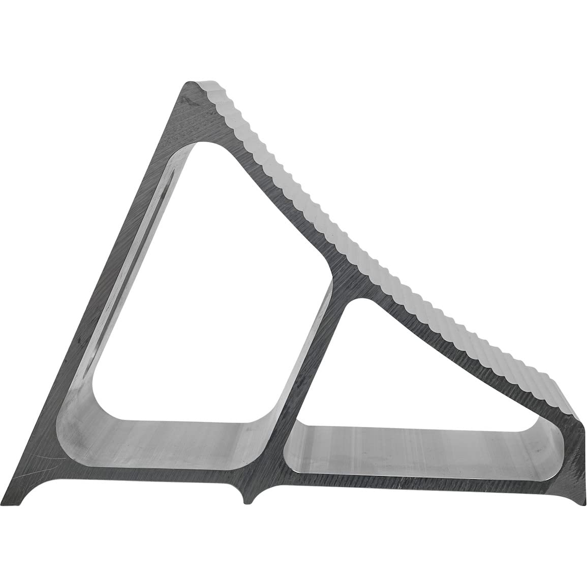 Aluminum Wheel Chock Buyers Products WC7118A with Ribbed Slope, 6 x 8.75 x 5.86 Inch, Added Security for Chocking Semi-Trailers and Trucks, Ideal for Snow and Ice Conditions