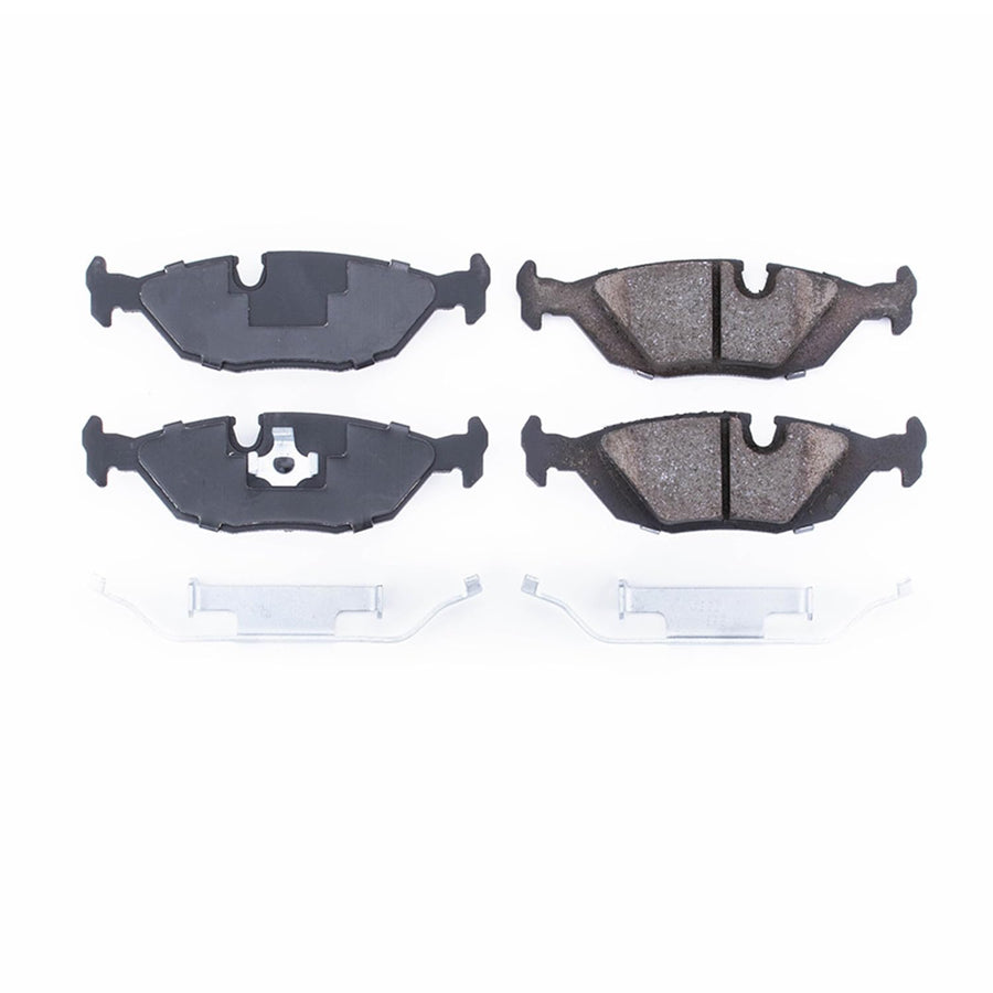 Power Stop Brake Kit Front For BMW 318i 1991 |318is 1991 |325 1986-88 |325e 1984-87 |325es 1986-87 |BMW 325i 1987-91 - Ceramic Brake Pads With Installation Hardware, 17-279