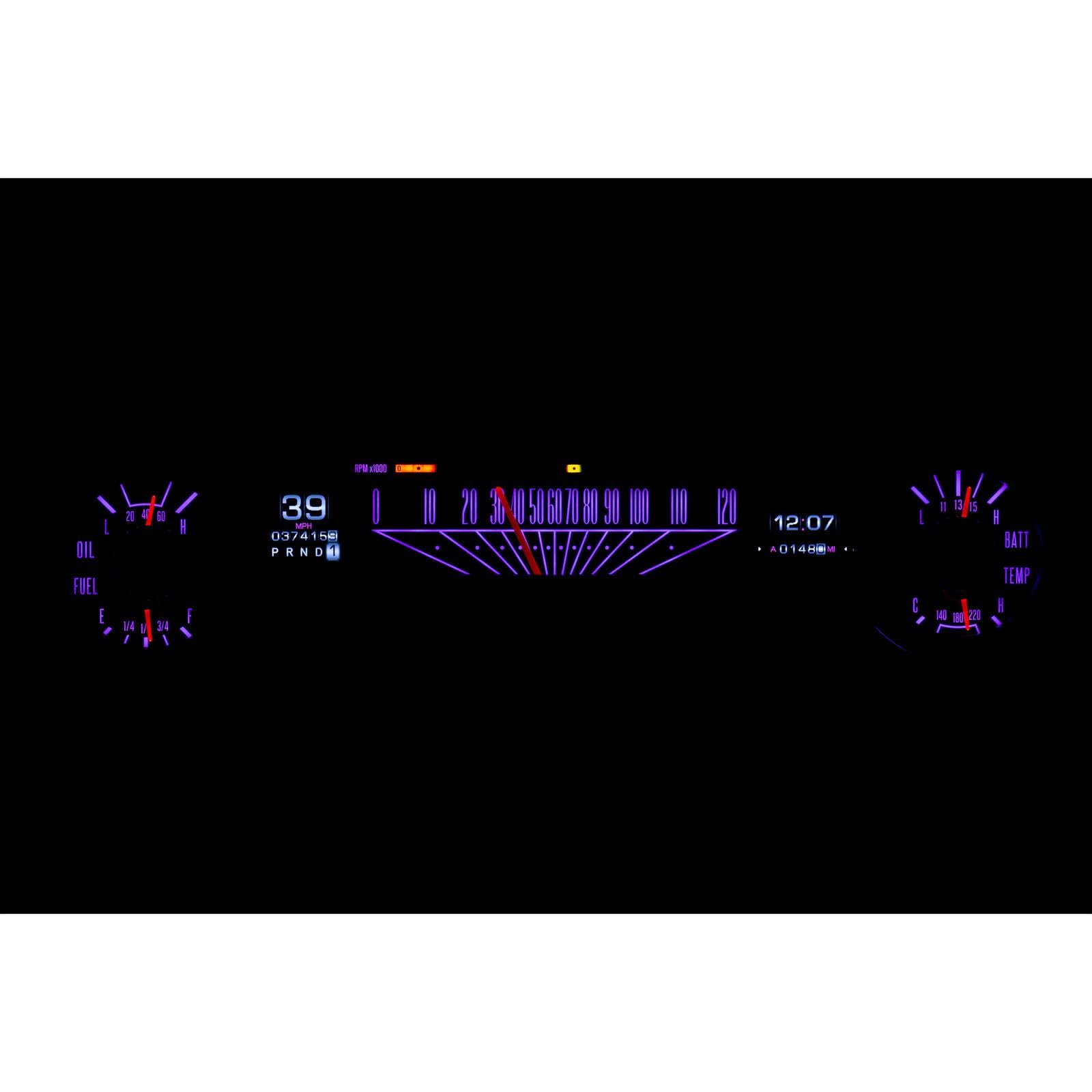 Dakota Digital RTX-64F-FAL-X Gauge Instrument System Retrotech Compatible with 1964-65 Ford Falcon, Ranchero and Mustang