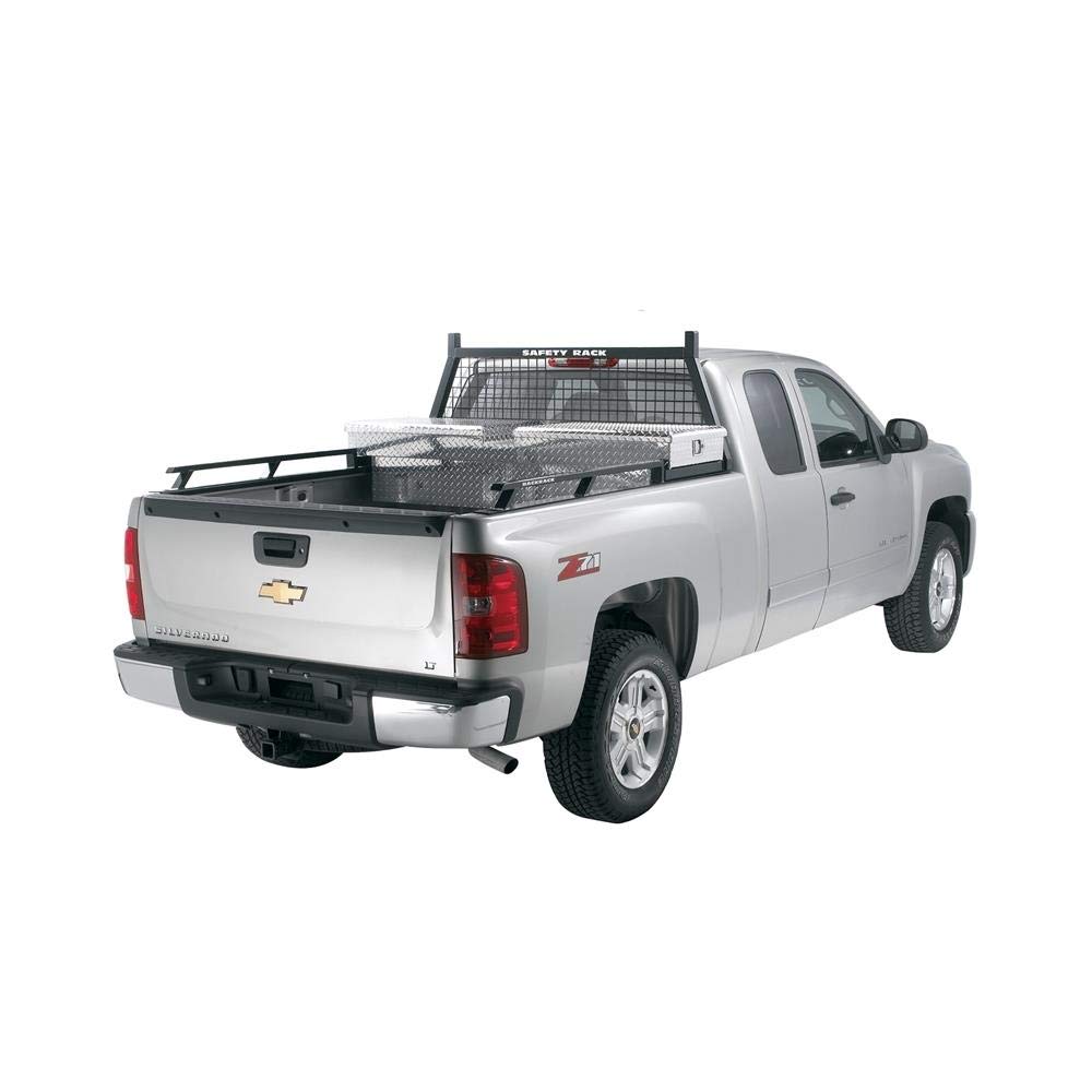 BACKRACK RealTruck Side Rails to use w/ 21" Toolbox | Black, No Drill | 65501TB | Fits 1999-2016 Ford F-250/F-350 6.5' Bed