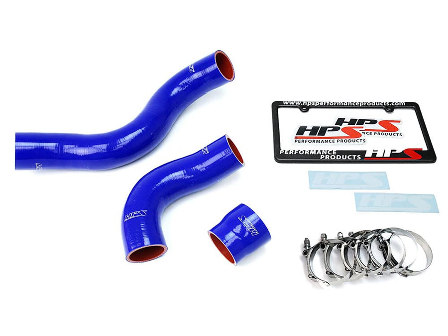 HPS Performance Blue Silicone Reinforced Intercooler Hose Kit Compatible for 2017-2021 Honda Civic Type R 2.0L Turbo, 57-1697-BLUE