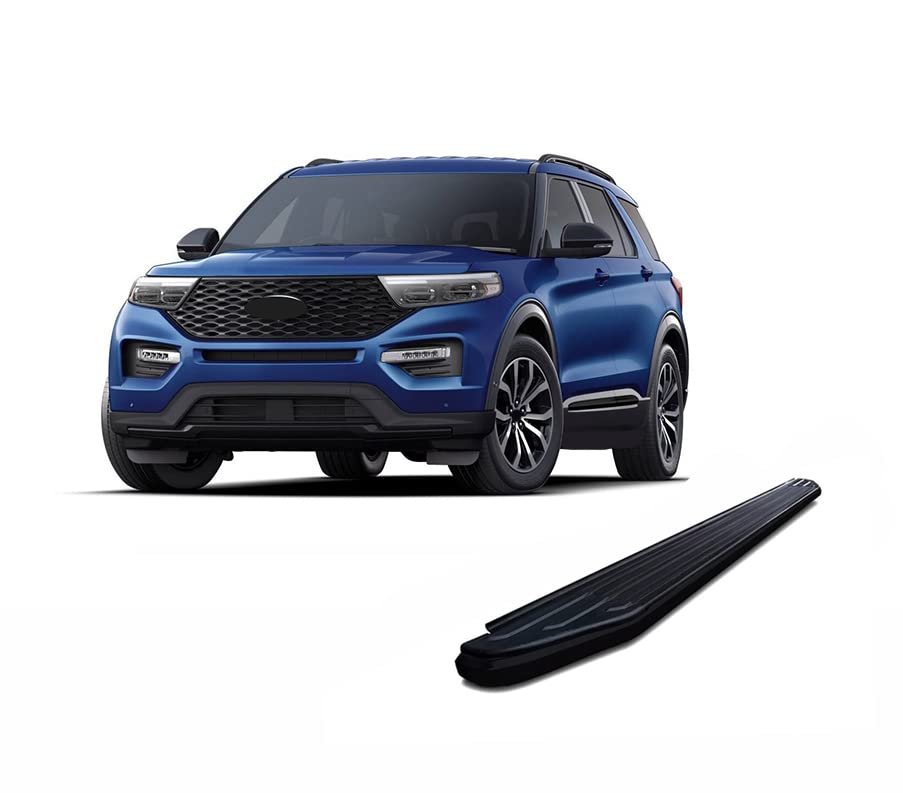 Peerless Black Horse Off Road Running Boards Compatible with 2020-2023 Ford Explorer|2020-2022 Lincoln Aviator-PR-F576BK