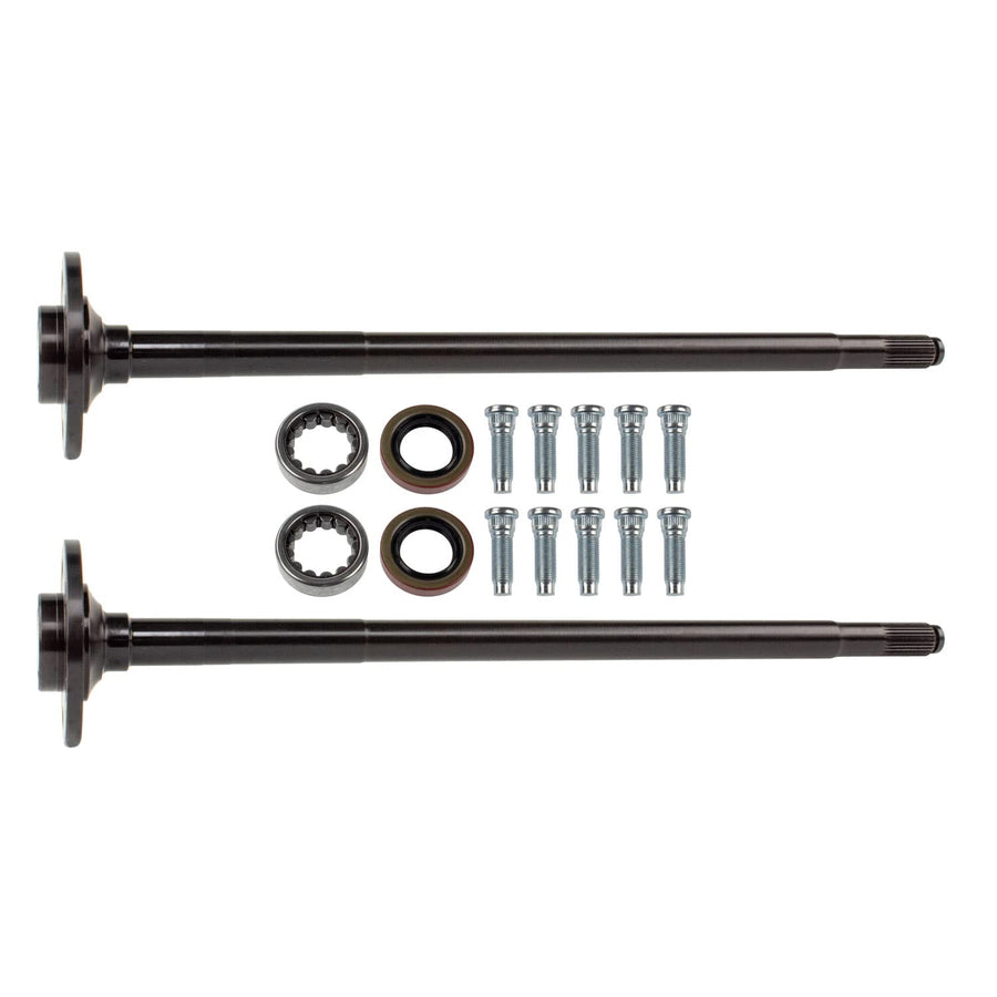 Drive Axle Shaft Assembly TEN Factory MG22138 for Dana 35 Standard, Spline Count: 27, 5x4.5 Bolt Pattern - Includes Left & Right Axles, Bearings, Seals & Studs - Fits Jeep Cherokee/Comanche