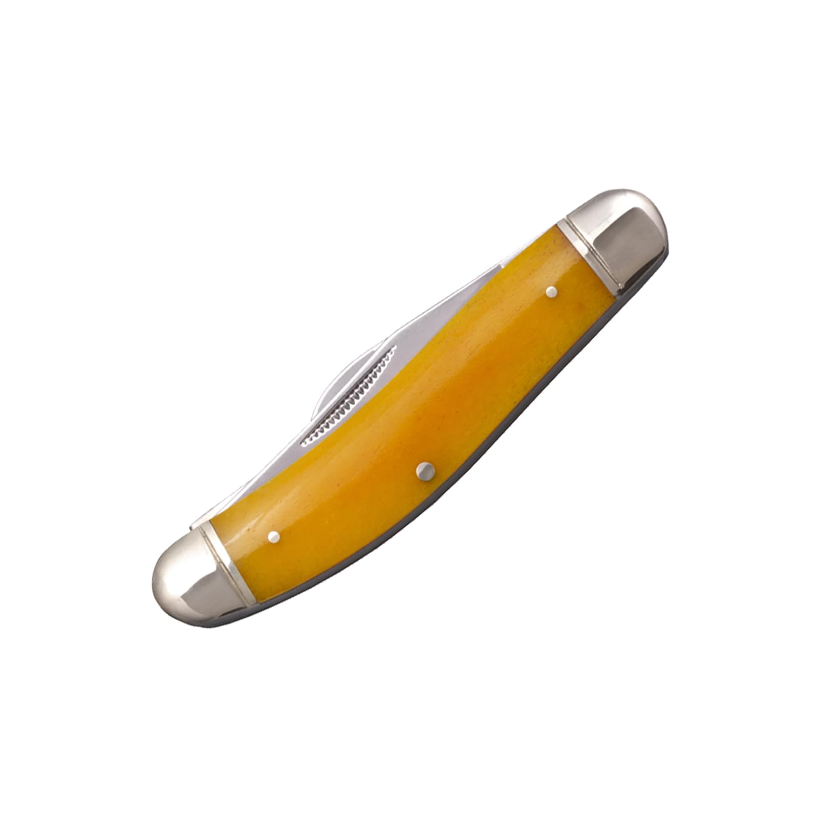 COLD STEEL Stockman Gentlemen's Versatile Practical Durable Compact Pocket Folding Knife - 3 Blades; Yellow Bone Handle; Slip Joint Lock