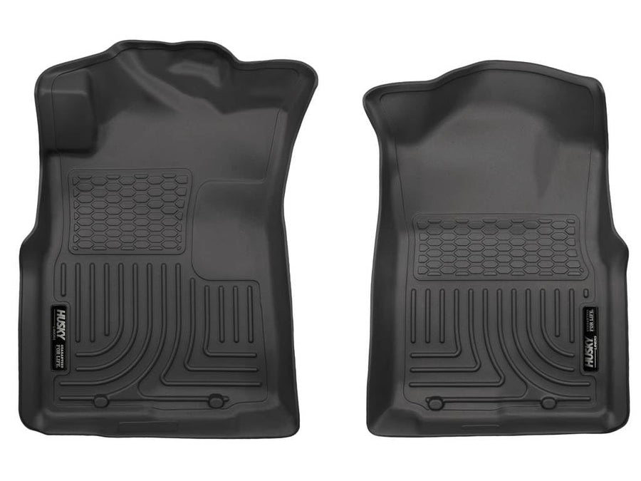 Husky Liners Floor Mats Weatherbeater | Fits 2005-2015 Toyota Tacoma, Double & Access CAB ONLY; 2005-2014 Tacoma Standard CAB | Front Row, 2-pc Black - 13941