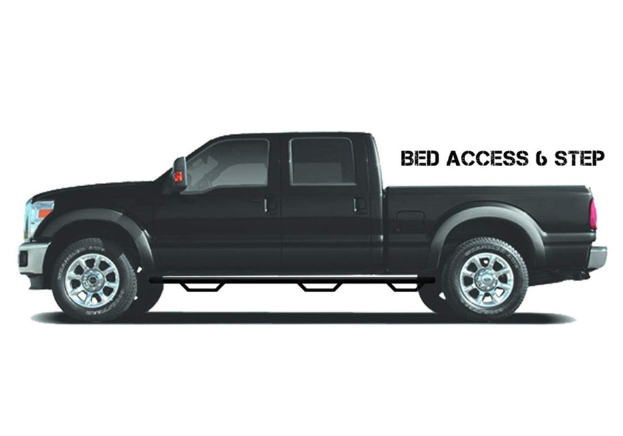 N-Fab Steps Nerf | Textured Black, Wheel-to-Wheel w/ Bed Access | C01100CC-6-TX | Fits 2004-2006 Chevrolet/GMC 1500 Crew Cab 5.7' Short Bed, SRW Gas