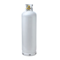 Multi-Valve Flame King 100LB (23 Gal) Propane Tank with High Capacity Filler, Great for Mixed Heating Systems, Home fireplaces, Dryers and Grills