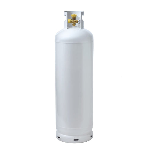 Multi-Valve Flame King 100LB (23 Gal) Propane Tank with High Capacity Filler, Great for Mixed Heating Systems, Home fireplaces, Dryers and Grills