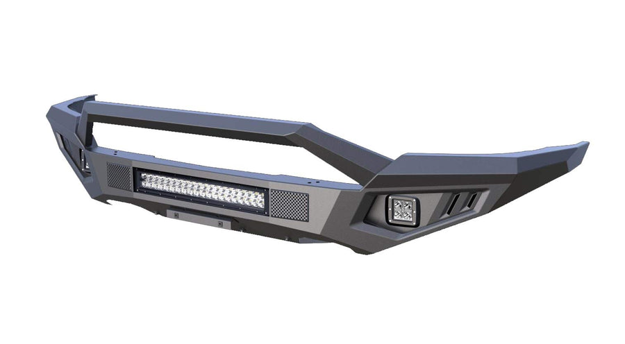 Armour II Heavy Duty Black Horse Front Bumper Matte Black Compatible with 2015-2017 Ford F-150-AFB-F117