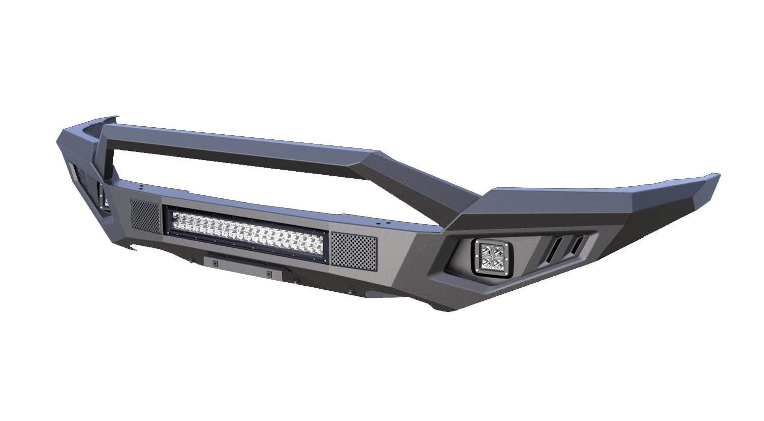 Armour II Heavy Duty Black Horse Front Bumper Matte Black Compatible with 2015-2018 Ram 1500-AFB-RA16
