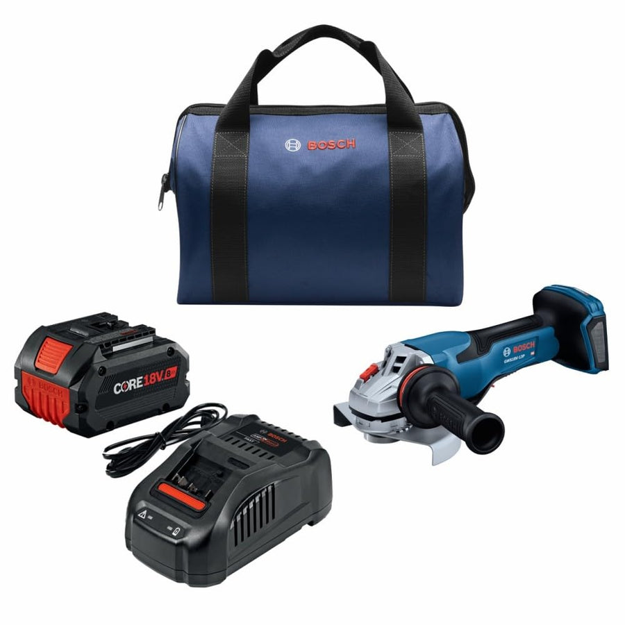 Bosch GWS18V-13PB14 18V PROFACTOR™ 5 – 6 In. Angle Grinder with No Lock-On Paddle Switch with (1) CORE18V® 8 Ah High Power Battery