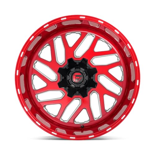 1PC Fuel D691 22X12 8X180 BRSH-RED-MIL -43MM - D69122201847