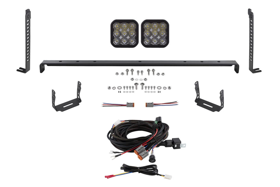 Diode Dynamics 2-Pod Kit SS5 Stealth LED compatible with 2014-2024 Toyota 4Runner, White Driving Pro