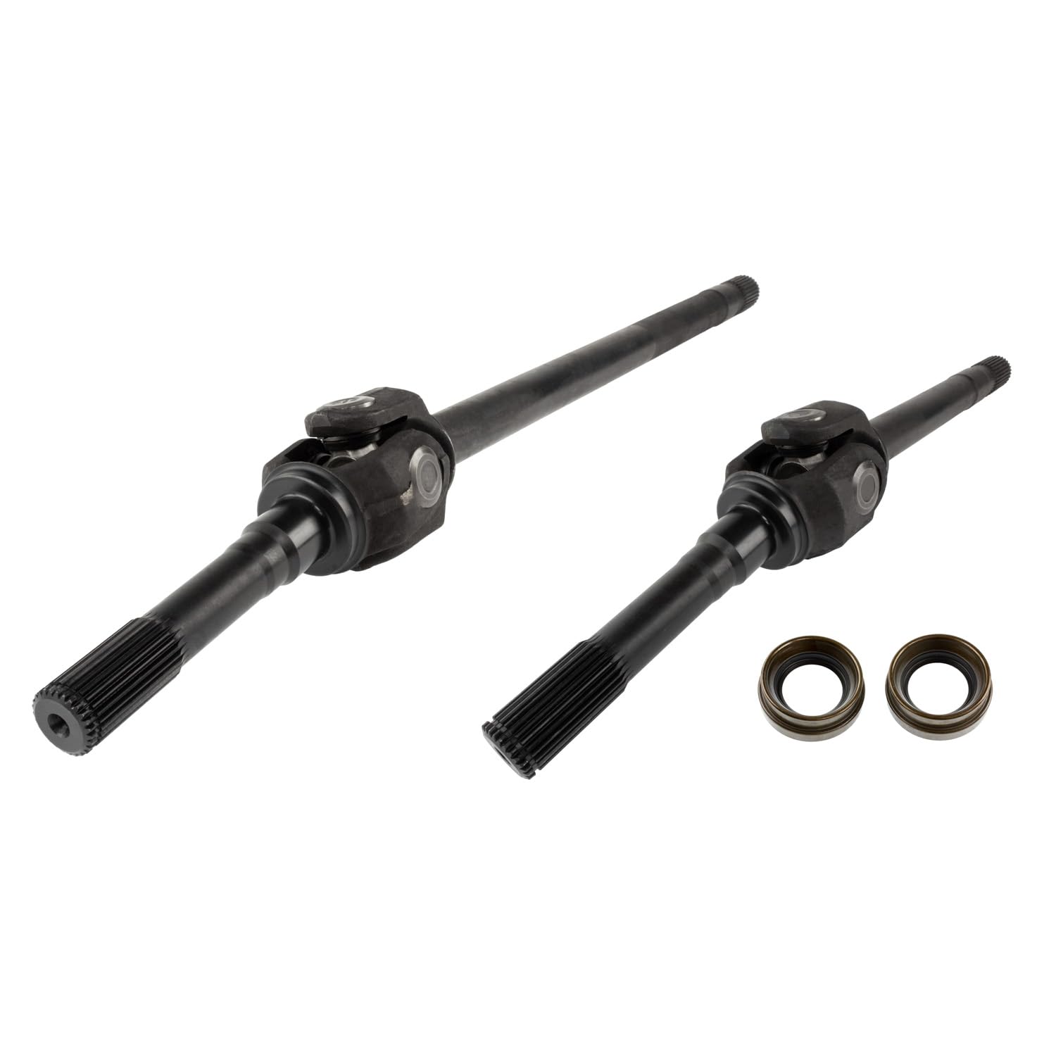 TEN Factory Chromoly MG22129 Front Axle Shaft Kit for Dana 30 (1972–1981 Jeep CJ5/CJ6/CJ7) – 30 Spline Inner, 4340 Chromoly, Left & Right Assemblies, 5-760X U-Joint Compatible