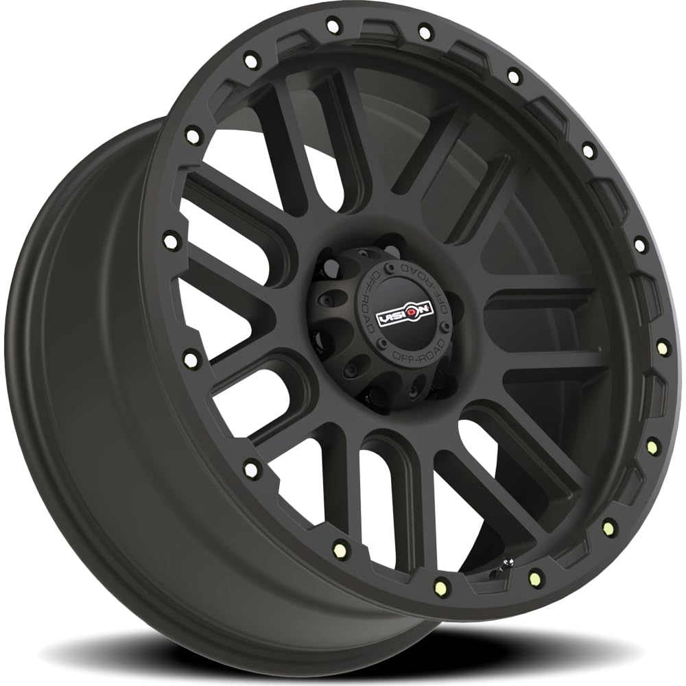 NEMESIS VISION OFF-ROAD Black Wheel with Matte (0 x 9. inches /6 x 135 mm, 0 mm Offset)
