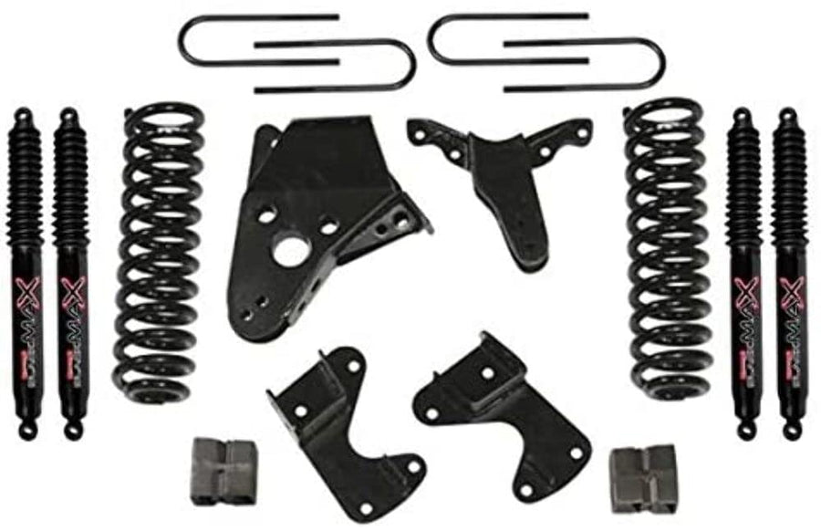 Skyjacker Suspension Lift Kit 136RHK-B w/Shock Black MAX Shocks 6 in. Lift Incl. Front Coil Springs Rear U Bolt Kit Rear Block