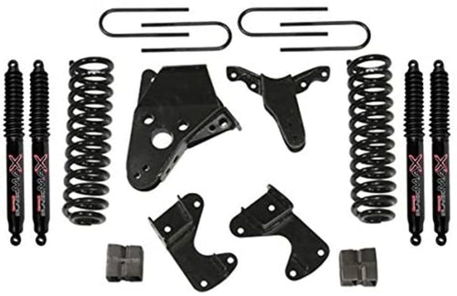 Skyjacker Suspension Lift Kit 136RHK-B w/Shock Black MAX Shocks 6 in. Lift Incl. Front Coil Springs Rear U Bolt Kit Rear Block