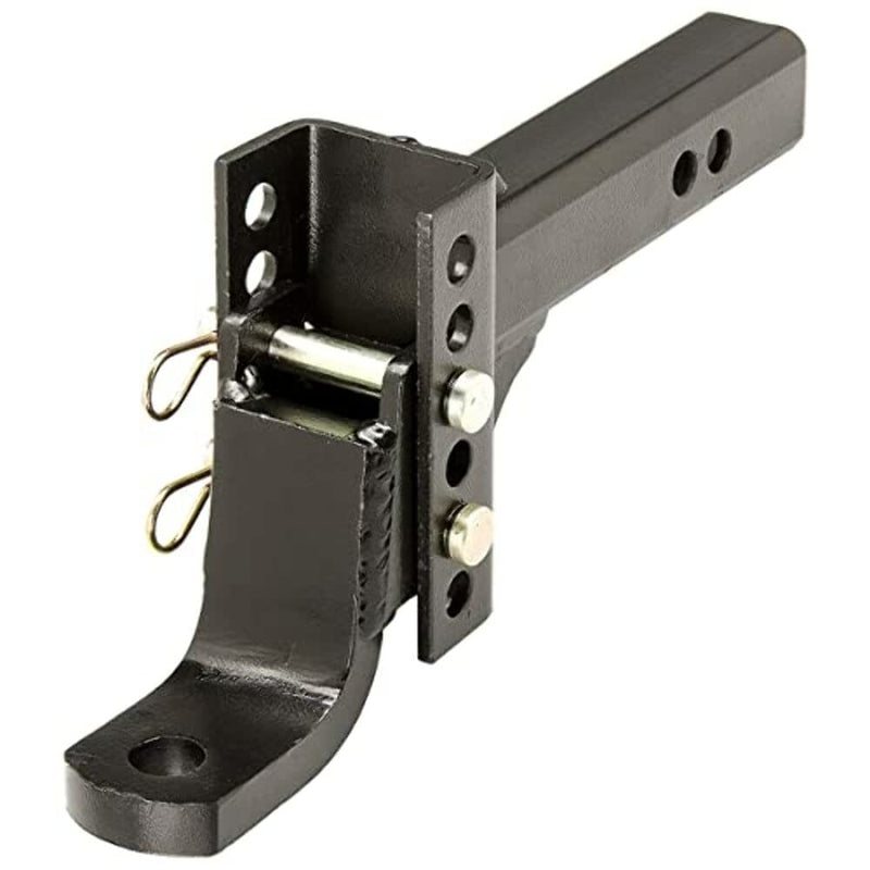 Trailer Hitch Ball Mount Husky Towing 33108 Class III/IV, 2 Inch Receiver Adjustable 6-3/4 Inch Drop / 5-1/4 Inch Rise 12 Inch Solid Steel Shank Accepts 1 Inch Ball Black Powder Coated Without Ball