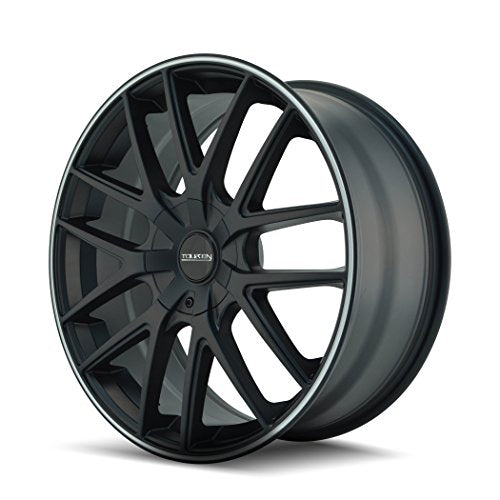 18x8 TR60, Bolt Pattern: 5x5/, Offset: 40, MATTE BLACK/MACHINED RING, set of 1