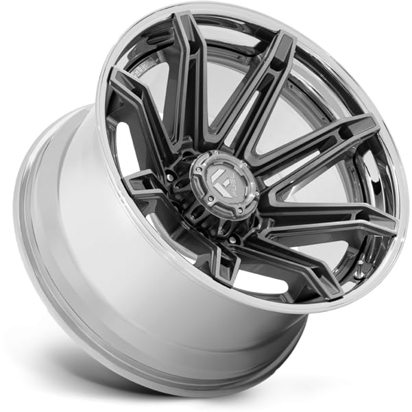 FC401 BRAWL FUEL OFF-ROAD 24X12 8X170 4.77-44mm PLATINUM WITH CHROME LIP - FC401AP24128744N