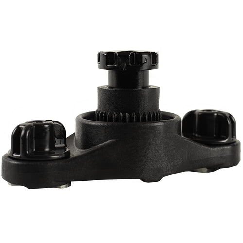 YakAttack Track Mount Base HD LockNLoad | Dual MightyBolt System for Kayak Rod Holders, Fish Finders & Heavy-Duty Gear | Track or Deck Mount | Yak Attack USA-Made