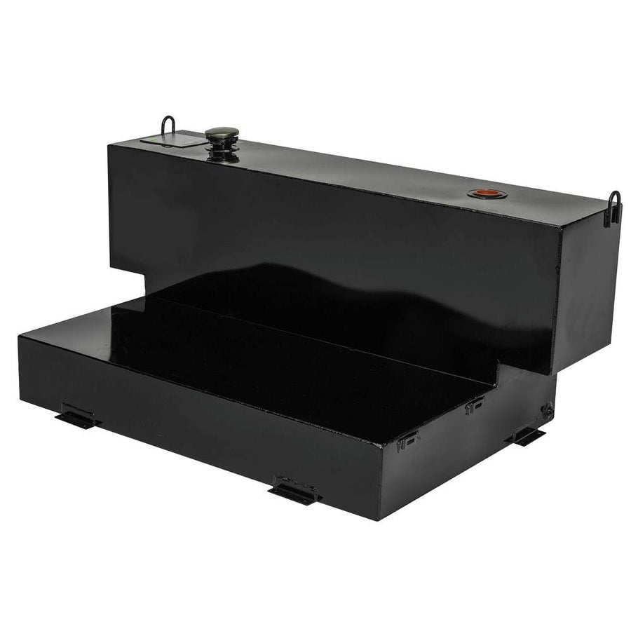 98 Gallon DELTA Black L-Shaped Steel Liquid Transfer Tank for Trucks for 4-Door Trucks