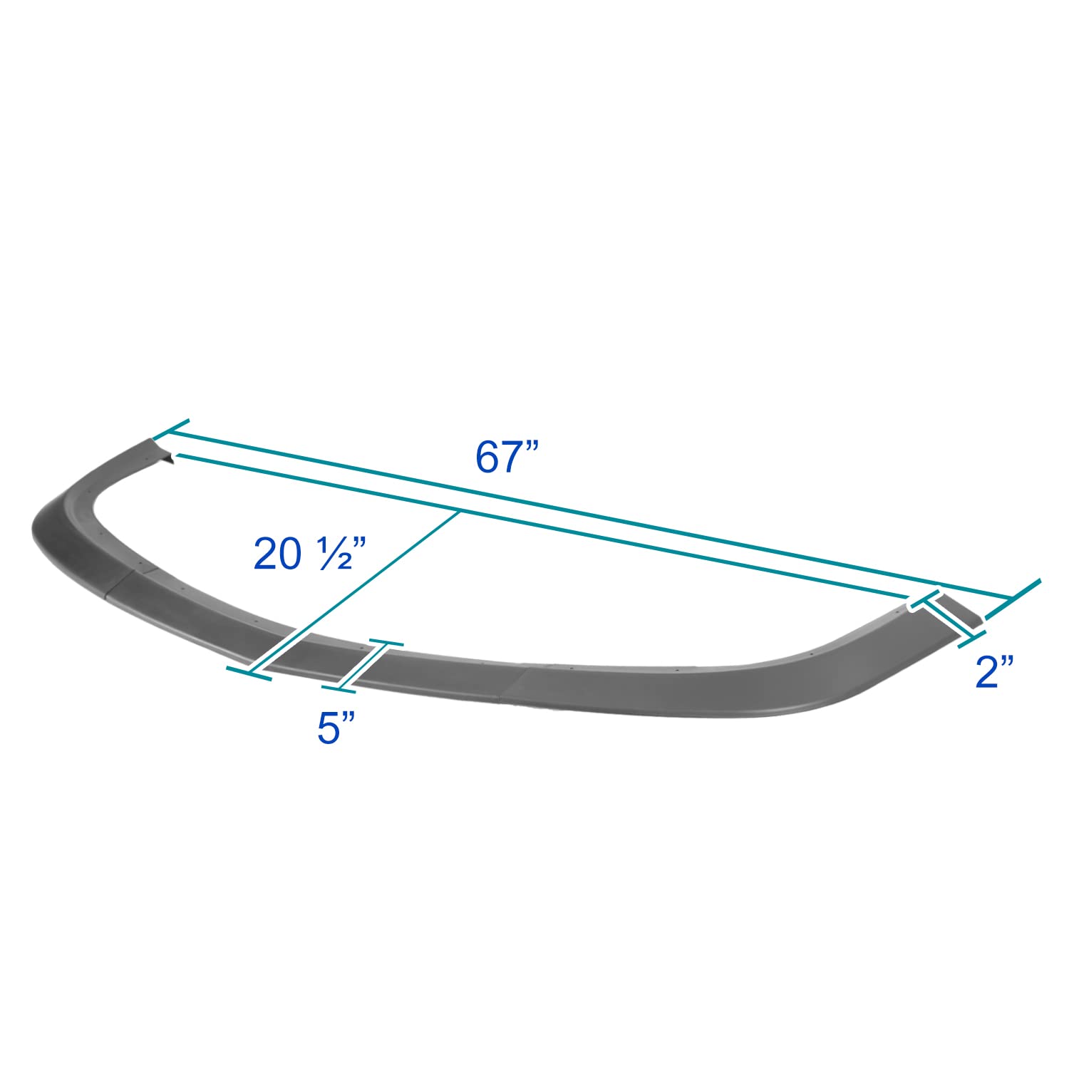 Matte Black Spec-D Tuning Front Bumper Lip Spoiler Splitter 3PC Compatible with Dodge Challenger SXT 2015-2021