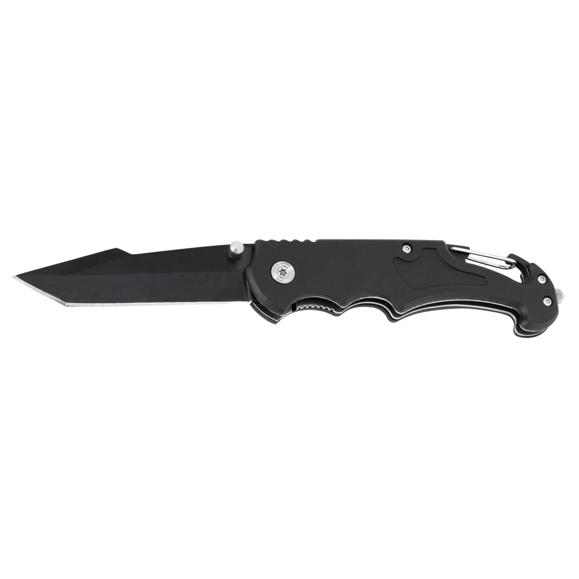 LED Tactical Knife Performance Tool W9362 with Glass Breaker and Carabiner Clip, 3-Inch Stainless Steel Blade and Rechargeable Battery