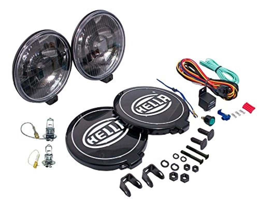 Hella 500 Black Magic Halogen Series Driving Lamp Kit - Performance High Beam Off-Road Light for Pickup Trucks, SUV, 4x4, Jeep, Tractors / 005750991