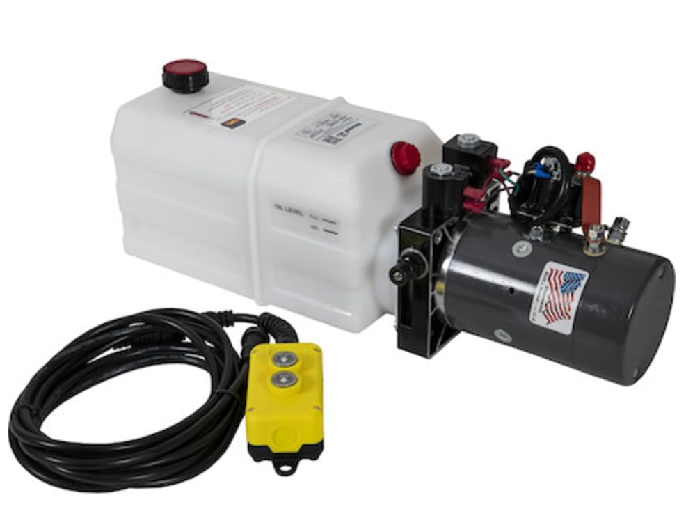 4-Way PU642LRA Dc Power Unit-Electric Controls Horizontal 1.5Gallon Poly Reservoir - 1EA
