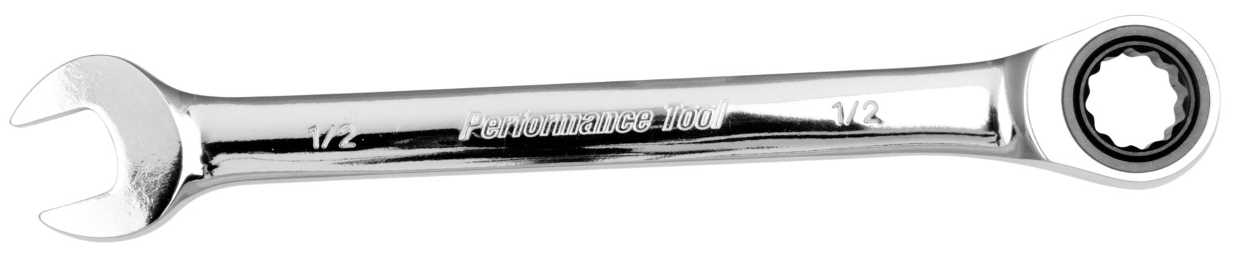 W30254 Performance Tool Chrome Vanadium SAE 1/2-Inch Ratcheting Wrench