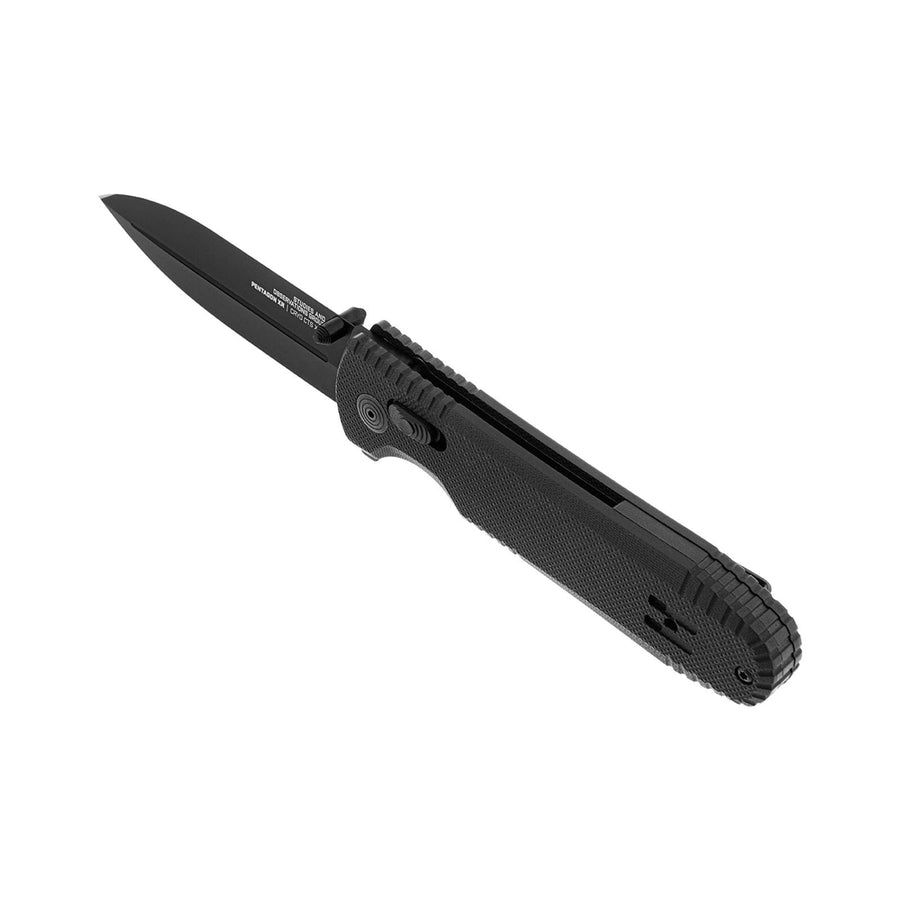 SOG Quick-Opening Pentagon XR Ambidextrous Pocket Folding Knives with Ultra-Grip G10 handle | CTS XHP Steel, XR Lock, Blackout