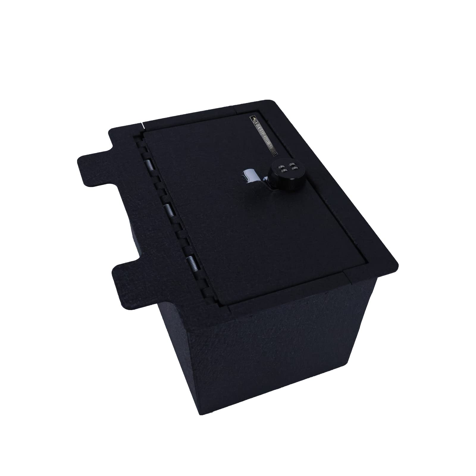 Black Horse Gun Box Organizer Center Console Safe with 4-Digit Combo Lock Compatible with 2019-2022 Sierra/Silverado 1500|2020-2023 Sierra/Silverado 2500 HD/3500 HD-ASGM01