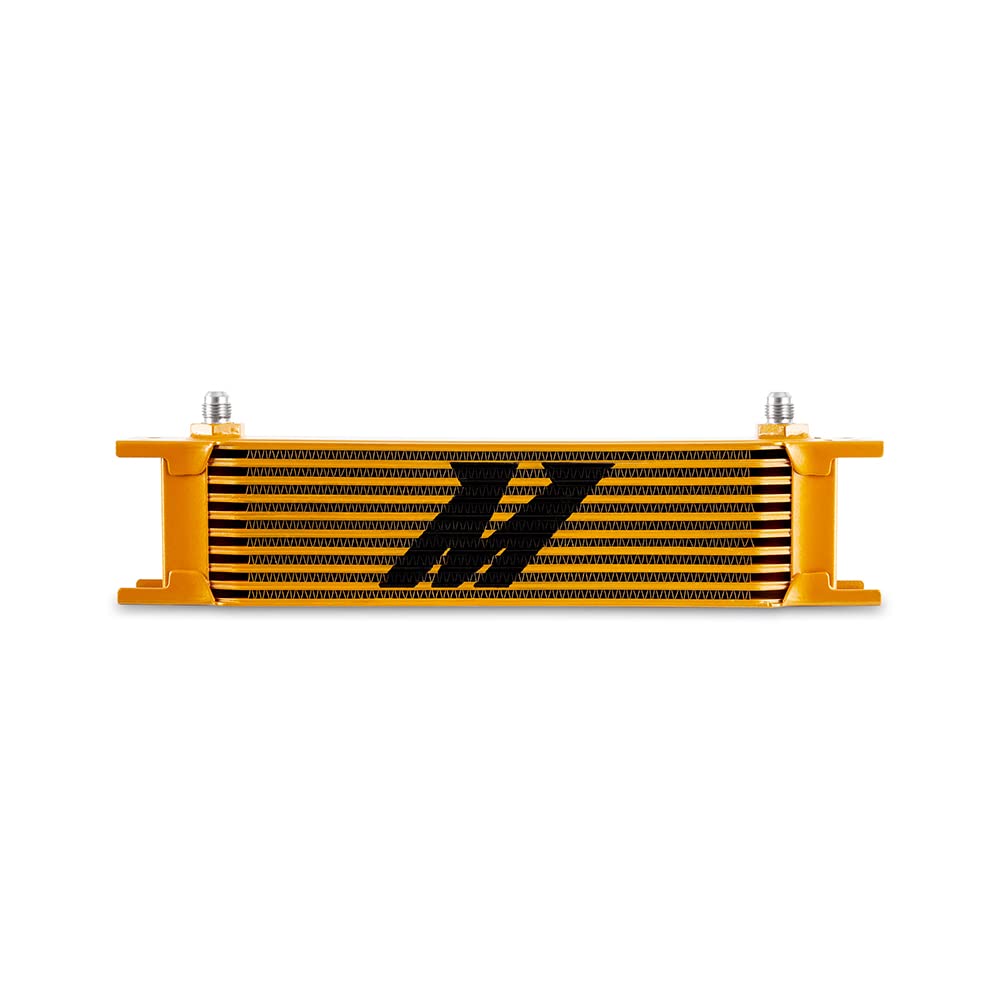 Mishimoto Universal 10-Row Oil Cooler, 6AN, Gold MMOC-10-6GD