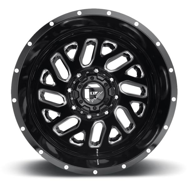 D581 TRITON FUEL OFF-ROAD 22X8.25, 8X200, -3.29, 201mm GLOSS BLACK MILLED - D58122829235