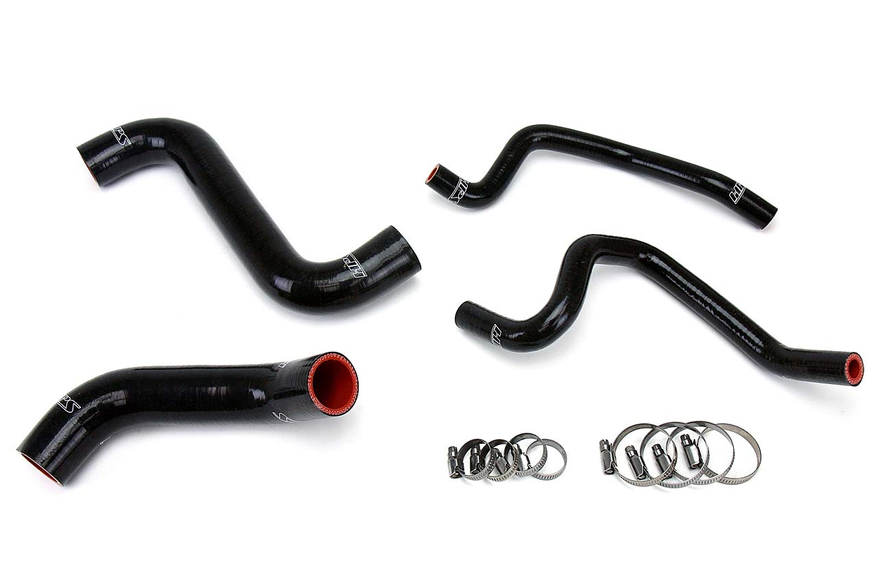 3-ply HPS Black Reinforced Silicone Radiator + Heater Coolant Hose Kit 57-1809-BLK