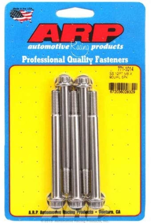ARP 12pt M8 x 1.25 x 90mm Stainless Steel Bolts (Set of 5)