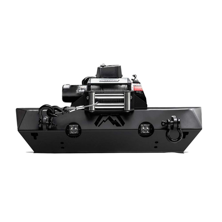 JK07-B1853-B Fab Fours STUBBY WINCH BUMPER BARE 2007-10 JK WRG RUB UNL