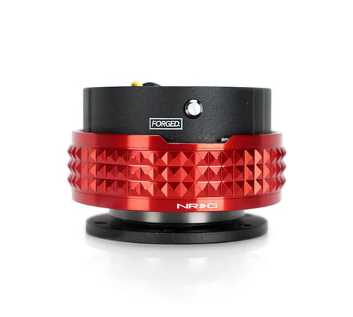 NRG Innovations Gen 2.1 Race Steering Wheel Quick Release Kit Adapter, Black Body/Red Pyramid Ring NRG-SRK-210BK-RD
