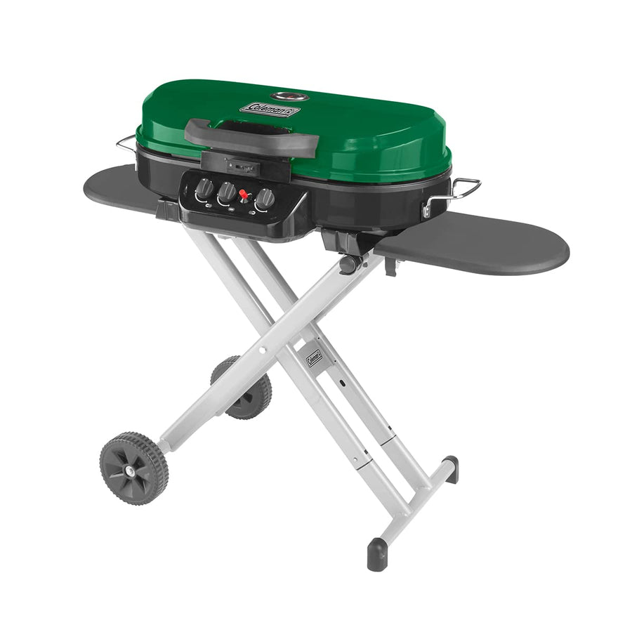 RoadTrip Coleman 285 Portable Stand-Up Propane Grill with 3 Adjustable Burners & Instastart Ignition, 20,000 BTUs of Power for Outdoor Cooking, Camping, Tailgating, Grilling, BBQs, & More