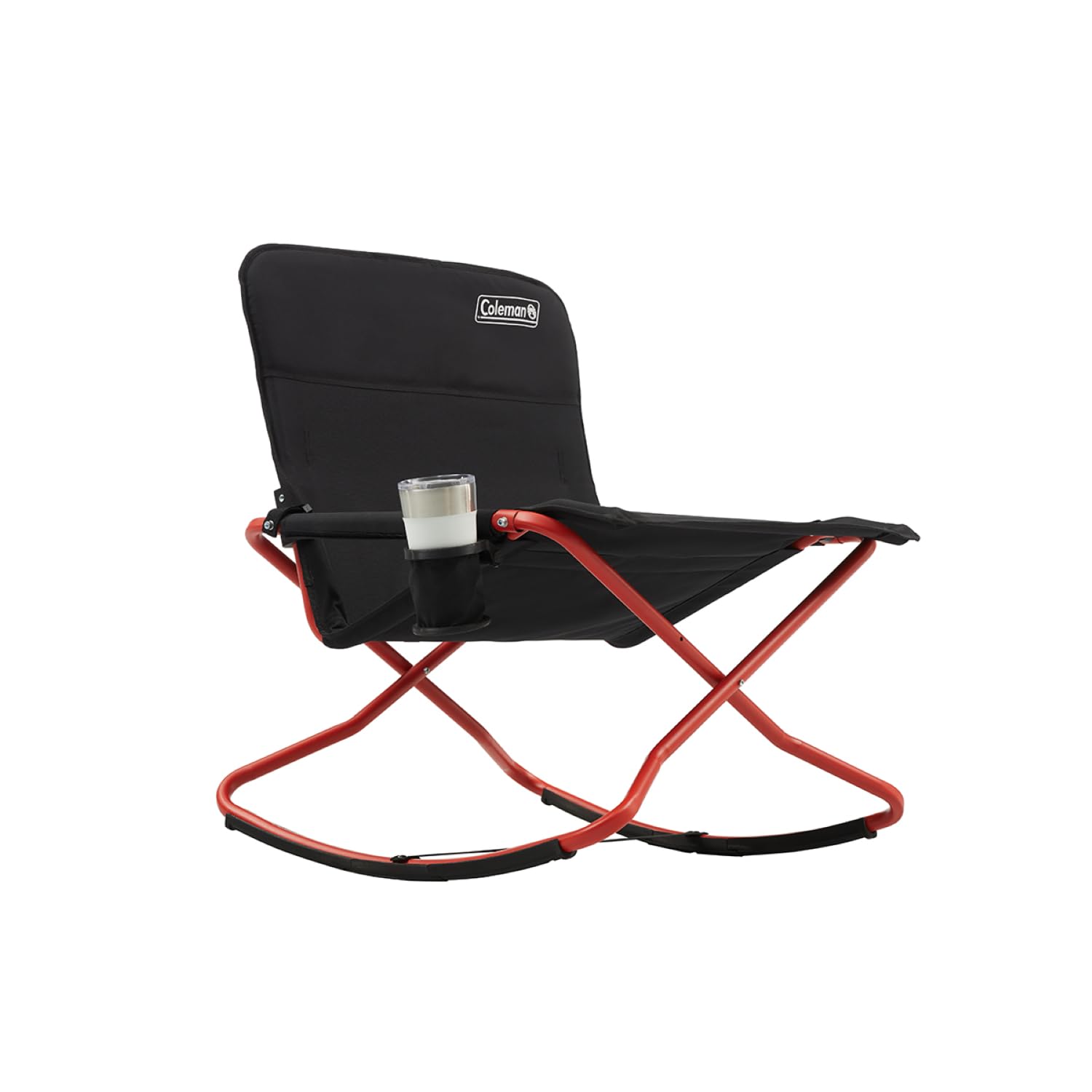 Coleman Portable Cross Rocker Outdoor Rocking Chair, Weather-Resistant Seat with Cup Holder & Padded Back
