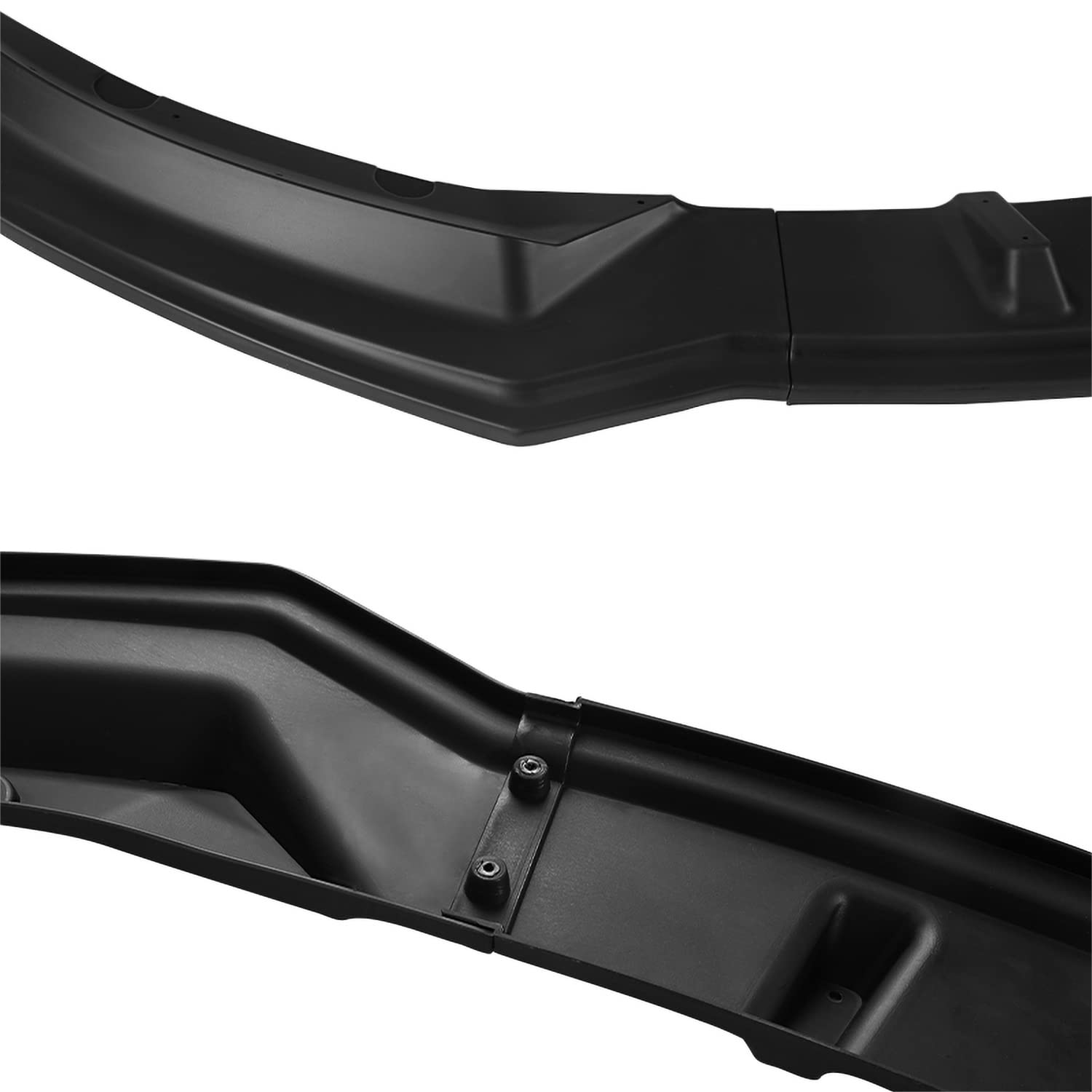 Matte Black Spec-D Tuning Front Bumper Body Lip Kit Spoiler 3PC Compatible with 2017-2020 Tesla Model 3 Sedan