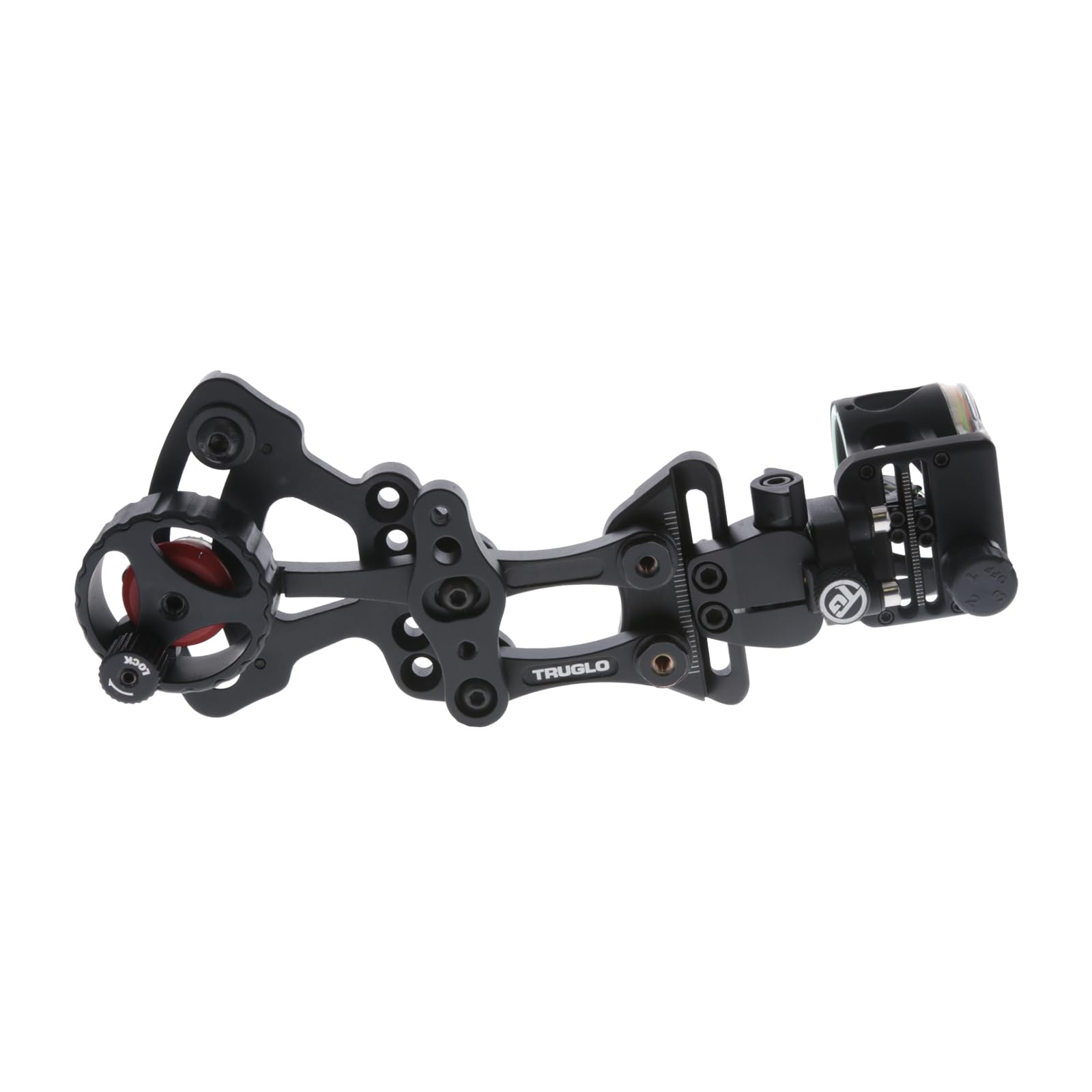 Range Rover М4 TRUGLO 4-Pin Highly-Visible Micro-Adjustable Archery Hunting Bow Sight - Adjustable Quiver Mount Included - Right-Handed
