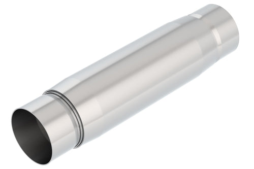 BORLA Resonator 400939 CrateMuffler - 3" Center Inlet/ 3" Center Outlet 4" Round x 10" Long Body 14" Overall Length. Universal Part. Reversible Design.