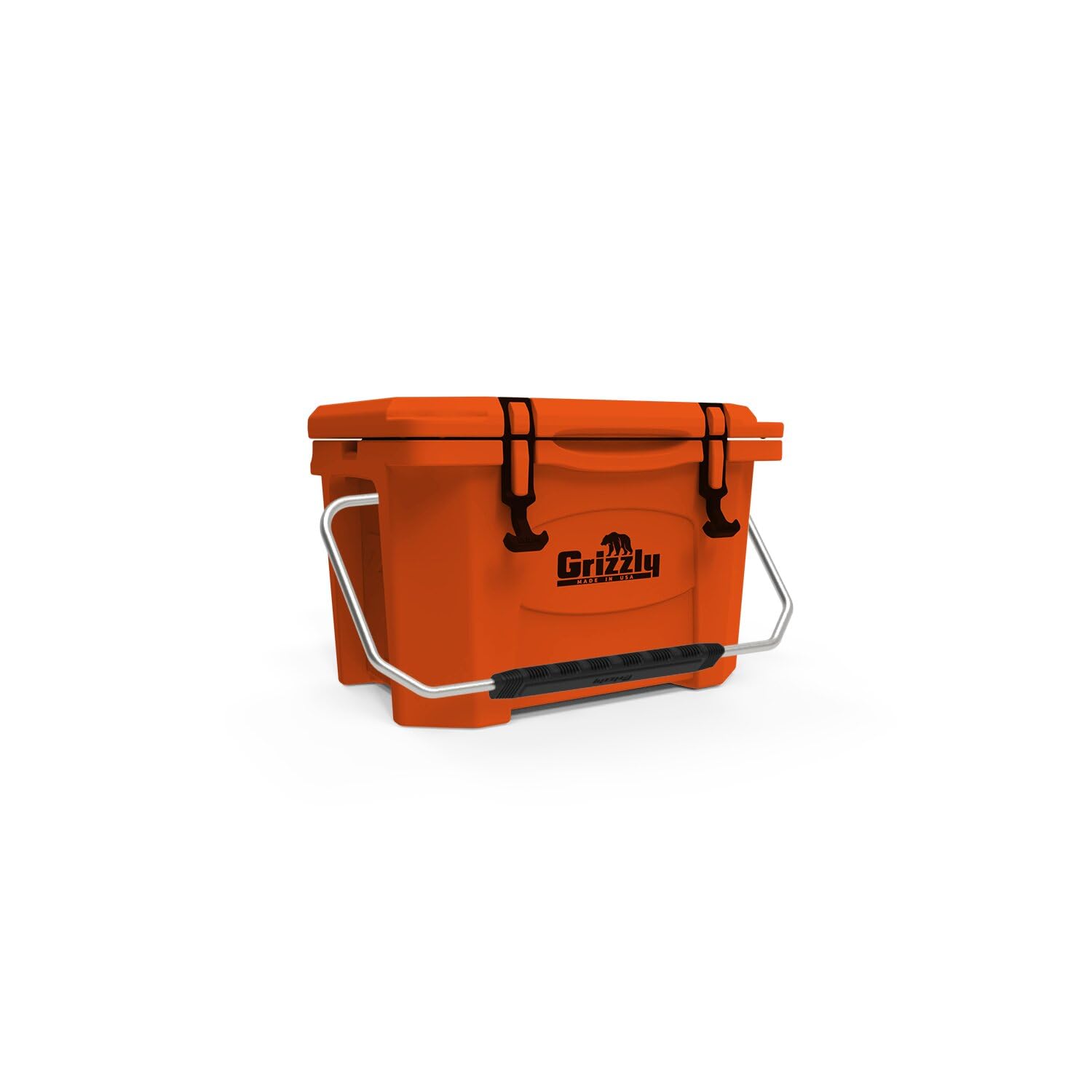 20 Cooler Grizzly | 20 qt Ice Chest Durable Rotomolded Insulated | Made in USA | Warranty for Life | For Beach Boat Camping Fishing Hunting | G20 | Orange