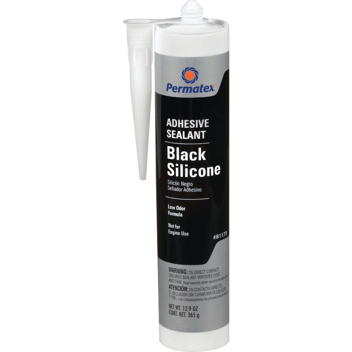 Black Silicone Adhesive Sealant Permatex 81173 - 12.9 oz.
