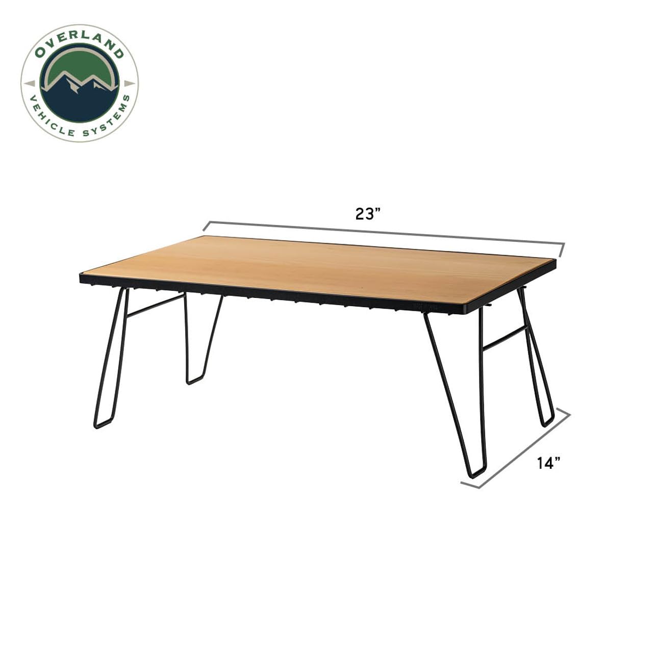Kick It Camp Table Overland Vehicle Systems - Wood Base & Storage Bag