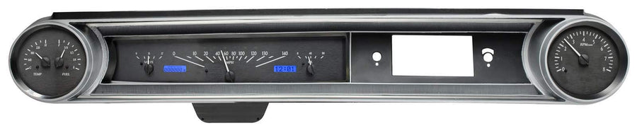 Dakota Digital VHX 65 Chevy Impala Analog Dash Gauges Instruments Black Alloy Blue VHX-65C-IMP-K-B